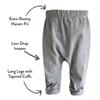 HonestBaby 4-Pack Organic Cotton Cuff-Less Harem Pants, Bright White, Preemie view 4