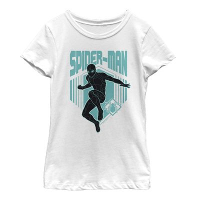 Marvel girls Marvel Spider Stealth Short Sleeve Tee T Shirt, White, X-Small US