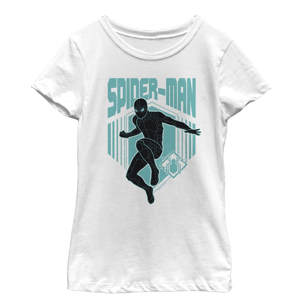 Marvel girls Marvel Spider Stealth Short Sleeve Tee T Shirt, White, X-Small US
