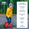 NORTY PVC Rain Boots for Kids - Waterproof PVC Boots Boys and Girls Solid & Printed Rainboots for Toddlers and Kids - Red, Black view 2