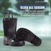 NORTY PVC Rain Boots for Kids - Waterproof PVC Boots Boys and Girls Solid & Printed Rainboots for Toddlers and Kids - Black view 4