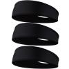 Braylin Men's Headbands, 3-Pack Head Band for Men, Sport Sweatbands for Running Fitness Yoga Cycling, Sweat Wicking Non Slip view 1
