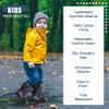 NORTY PVC Rain Boots for Kids - Waterproof PVC Boots Boys and Girls Solid & Printed Rainboots for Toddlers and Kids - Black view 2