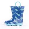 NORTY PVC Rain Boots for Kids - Waterproof PVC Boots Boys and Girls Solid & Printed Rainboots for Toddlers and Kids - Blue Whales view 1