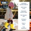 NORTY PVC Rain Boots for Kids - Waterproof PVC Boots Boys and Girls Solid & Printed Rainboots for Toddlers and Kids - Yellow, Black view 2