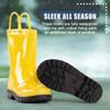 NORTY PVC Rain Boots for Kids - Waterproof PVC Boots Boys and Girls Solid & Printed Rainboots for Toddlers and Kids - Yellow, Black view 4
