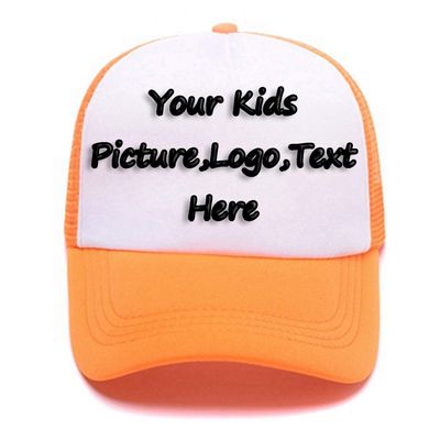 Design You Own Kids Hats, Boys Girls Outdoor Funny Baseball Hats Breathable Mesh Snapback Sunhat