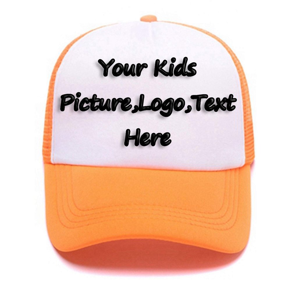 Design You Own Kids Hats, Boys Girls Outdoor Funny Baseball Hats Breathable Mesh Snapback Sunhat