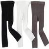 3 Pack Girls Toddler Baby Basic Ribbed Sweater and Leggings Footless Tights Kids Little Girls Dress Bottom Top Pants (Black White Gray, 0-12 Months) view 1
