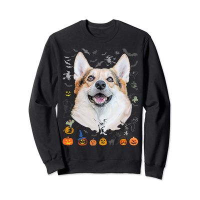 Corgi Lover Ugly Halloween Sweater Gift Funny Halloween Sweatshirt
