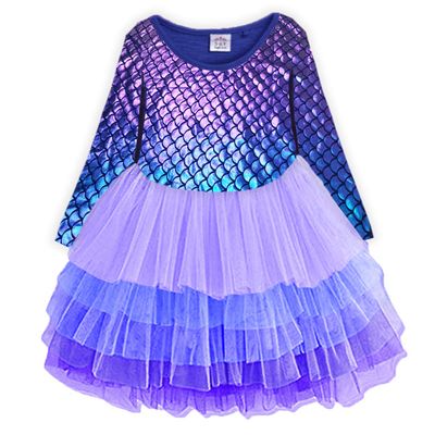 VIKITA Toddler Girl Purple Tutu Winter Long Sleeve Tutu Party Dresses for Girls(LH4599, 5)