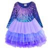 VIKITA Toddler Girl Purple Tutu Winter Long Sleeve Tutu Party Dresses for Girls(LH4599, 5) view 1