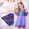 VIKITA Toddler Girl Purple Tutu Winter Long Sleeve Tutu Party Dresses for Girls(LH4599, 5) view 3