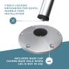 Manufacturers' Select ITC Redwood Table Leg System for RV or Boat (Silver, 27") TL5000-S-27 (B07WWX6ZCF) view 4