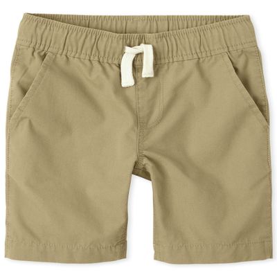 The Children's Place boys Pull on Jogger Shorts, Flax Single, 5 US