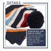 JANGANNSA Knitted Baby Hat Scarf Set Winter Warm Boys Girls Beanie Fleece Lining Toddler Kids Hats with Pompom (Navy Striped(Hat+Scarf), S) view 3