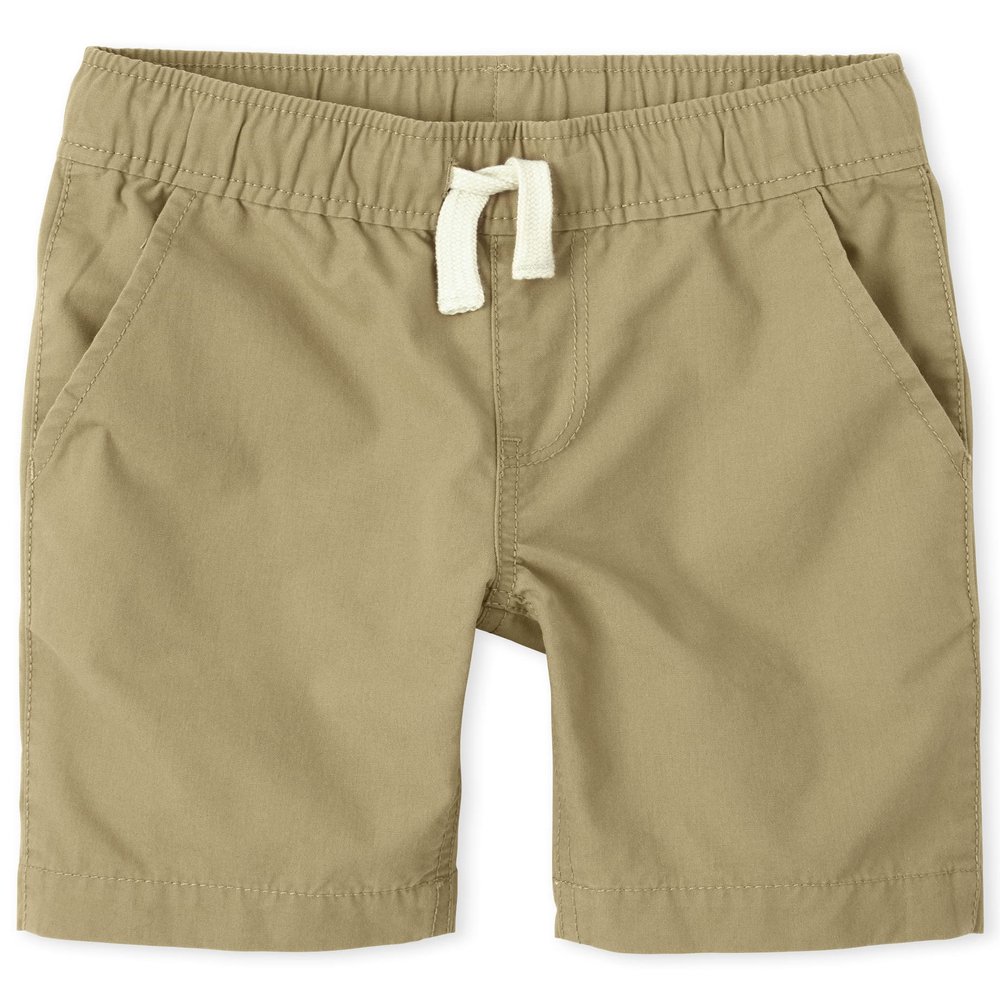 The Children's Place boys Pull On Jogger Shorts, Flax, 14