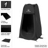 Pop Up Pod - Privacy Shower Tent, Dressing Room, or Portable Toilet Stall with Carry Bag for Camping, Beach, or Tailgate by Wakeman Outdoors (Black) view 3