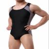 BRAVE PERSON Men's Figure-Shape Bodysuits Elastic Workout Clothes Swimwear, Fitness, Cycling 2241 (XL / 33"-38'', K01 - Black) view 2