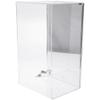 Plymor Clear Acrylic Locking Display Case with Sliding Back, No Shelf (Mirrored), 20.75" H x 12.25" W x 10" D view 1
