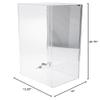 Plymor Clear Acrylic Locking Display Case with Sliding Back, No Shelf (Mirrored), 20.75" H x 12.25" W x 10" D view 2