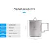 Asta Gear Pure Titanium Water Cup Titanium Teacup Coffee Cup Boiled Water Lightweight Portable Outdoor Mountain Camping 450ML view 2