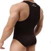 BRAVE PERSON Men's Figure-Shape Bodysuits Elastic Workout Clothes Swimwear, Fitness, Cycling 2241 (XL / 33"-38'', Coffee) view 3