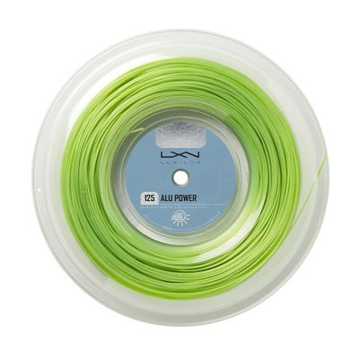 Luxilon ALU Power 125 Tennis String - 200m Reel, Lime Green