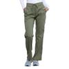 Cherokee Scrubs for Women Mid Rise Moderate Flare Drawstring Pant with 5 Pockets, Ultra Soft & Breathable Fabric - WW120T, L Tall, Olive view 1