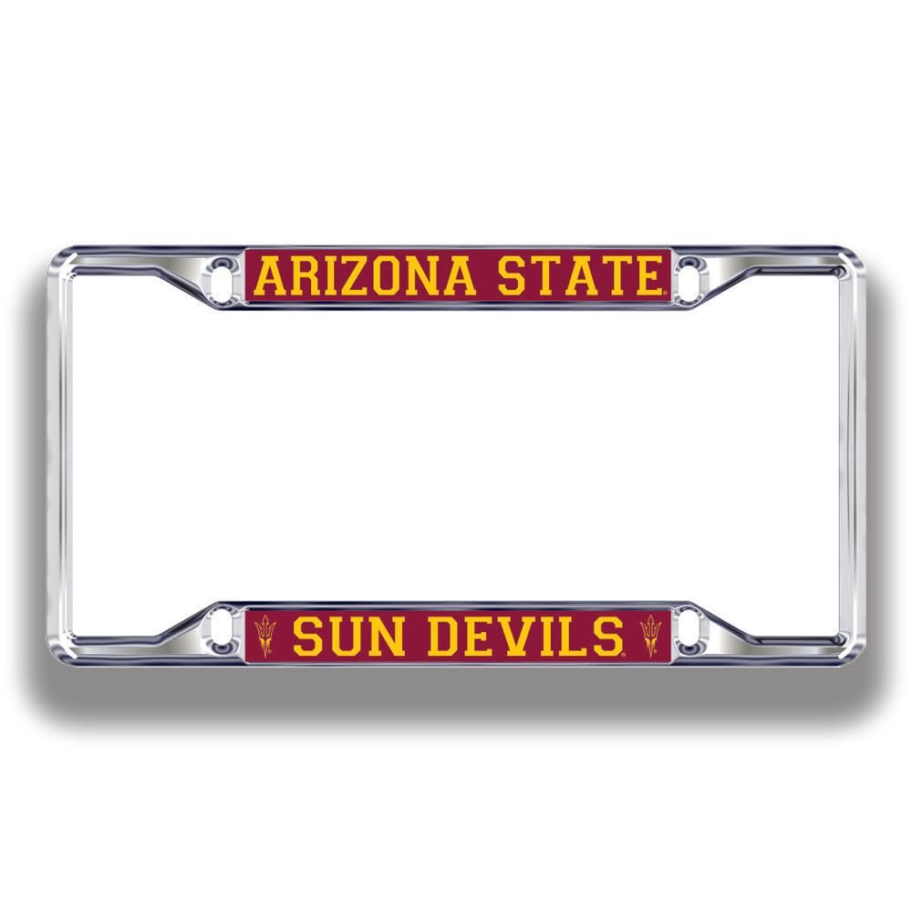 Arizona State Sun Devils License Plate Frame Silver