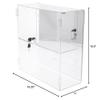 Plymor Clear Acrylic Rectangular Locking Display Case, 1 Shelf (Mirrored), 16.5" H x 16.25" W x 7" D view 2