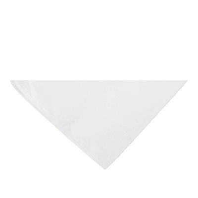 Mechaly Triangle Plain Bandanas - 6 Pack - Kerchiefs and Head Scarf (White)