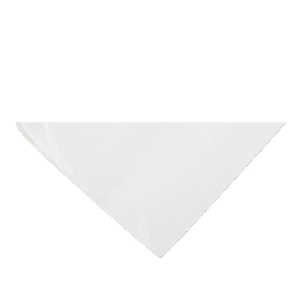 Mechaly Triangle Plain Bandanas - 6 Pack - Kerchiefs and Head Scarf (White)