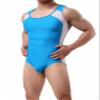 BRAVE PERSON Men's Figure-Shape Bodysuits Elastic Workout Clothes Swimwear, Fitness, Cycling 2241 (S / 26"-29'', K01 - Blue) view 2