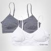 Calvin Klein Kids Girls' Seamless Wirefree Comfort Bralette Bra 2-Pack, White/Heather Grey, X-Large view 4