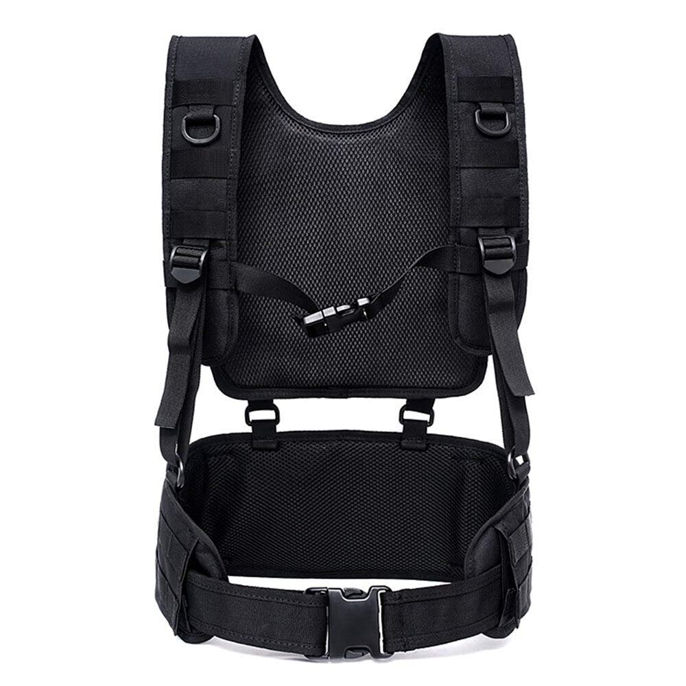 HWZ Tactical Vest MOLLE 1000D Nylon Vest Belt Combat Army Battle Cummer bunds for Mens with Shoulder Sling Combat Waist Belt