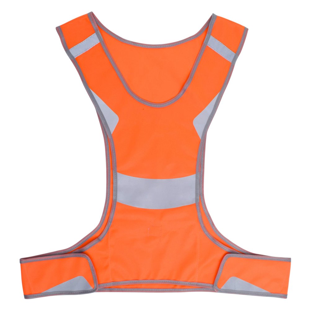 TopTie Reflective Night Running Vest, Ultra-thin Lightweight Safety Vest High Visibility for Kids Young Men Women Pets-Neon Orange-L