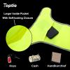 TopTie Reflective Night Running Vest, Ultra-thin Lightweight Safety Vest High Visibility for Kids Young Men Women Pets-Neon Orange-L view 2