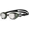 ARENA Unisex Adult Cobra Tri Swimming Goggles for Triathlon and Fitness Swipe Anti-Fog Wide Vision Mirror Lens, Silver/Army view 1