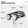 ARENA Unisex Adult Cobra Tri Swimming Goggles for Triathlon and Fitness Swipe Anti-Fog Wide Vision Mirror Lens, Silver/Army view 2