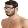 ARENA Unisex Adult Cobra Tri Swimming Goggles for Triathlon and Fitness Swipe Anti-Fog Wide Vision Mirror Lens, Silver/Army view 4