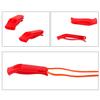 AUGSUN 20 Pcs Emergency Safety Whistle Plastic Whistles Set with Lanyard,Red and Orange view 2