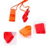 AUGSUN 20 Pcs Emergency Safety Whistle Plastic Whistles Set with Lanyard,Red and Orange view 4