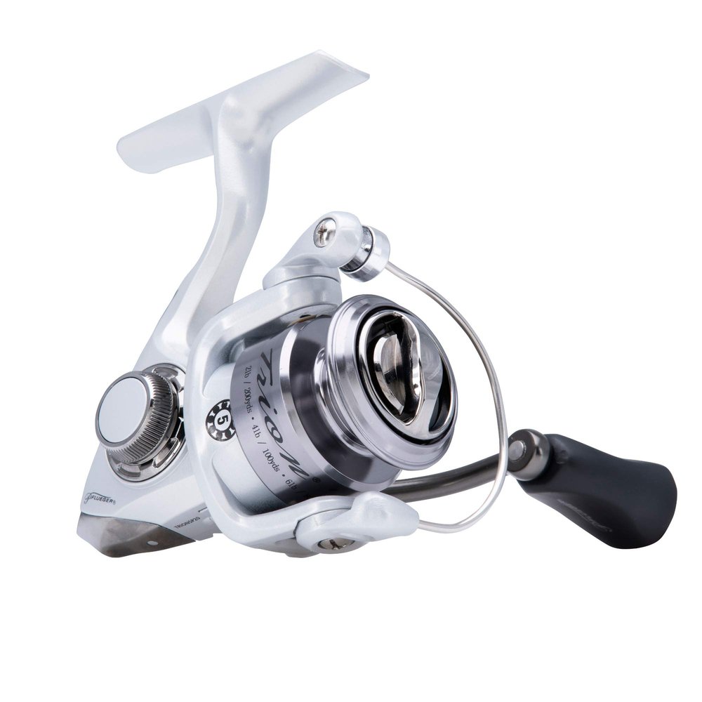 Pflueger Trion Spinning Reel, Size 20 Fishing Reel, Right/Left Handle Position, Graphite Body and Rotor, Corrosion-Resistant, Aluminum Spool, Front Drag System,Silver