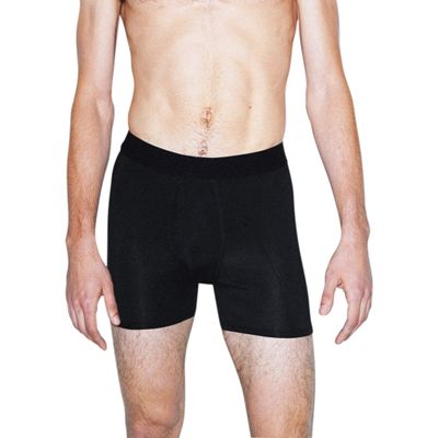 American Apparel Men's Mix Modal Boxer Brief, Black, Medium