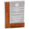 SHOP AWARDS AND GIFTS Customizable 4-1/4 Inch x 5-3/4 Inch Rectangle Crystal Award with Wood Edge, Includes Personalization view 2