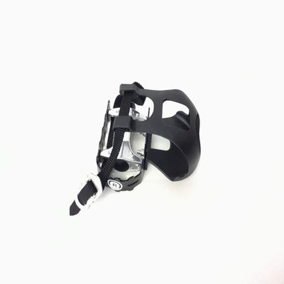 H.F Exchange Right Foot Pedal Set Black | Exercise Bike Pedal and Toe Clips Cage with Strap | Exercise Equipment Replacement for Upright Bikes | Works with Nordic-Track S22I - P/N 393598