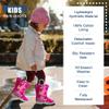 NORTY PVC Rain Boots for Kids - Waterproof PVC Boots Boys and Girls Solid & Printed Rainboots for Toddlers and Kids - Magenta Dogs view 2