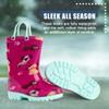 NORTY PVC Rain Boots for Kids - Waterproof PVC Boots Boys and Girls Solid & Printed Rainboots for Toddlers and Kids - Magenta Dogs view 4