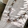BlueRica Shark Tooth on Puka & Tiger Brown Coconut Shell Beads Necklace (18" 3L) view 2